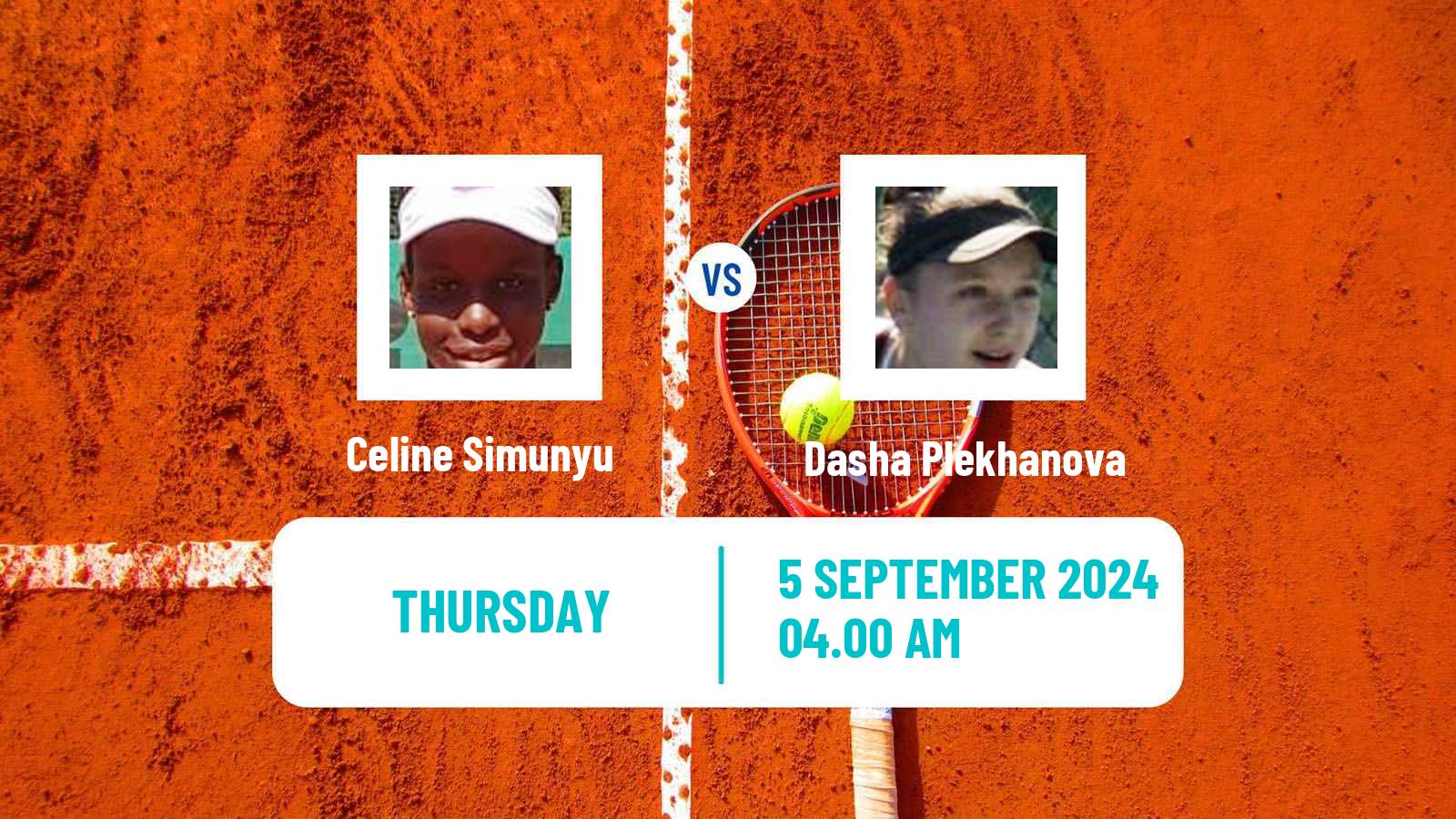 Tennis ITF W15 Monastir 34 Women Celine Simunyu - Dasha Plekhanova