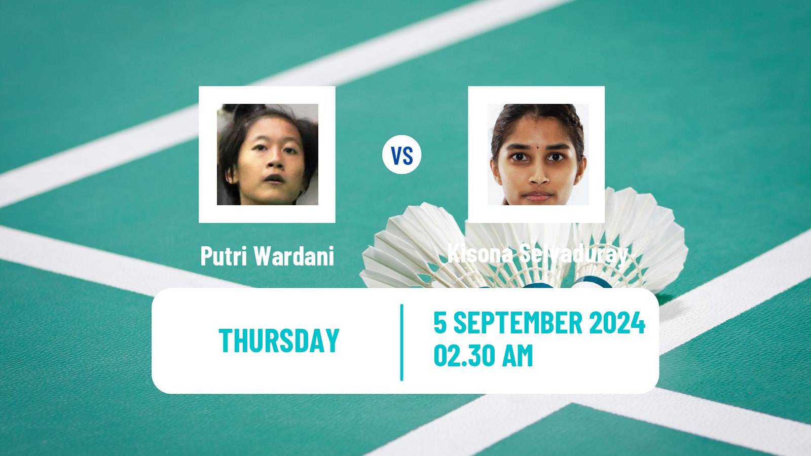 Badminton BWF World Tour Taipei Open Women Putri Wardani - Kisona Selvaduray