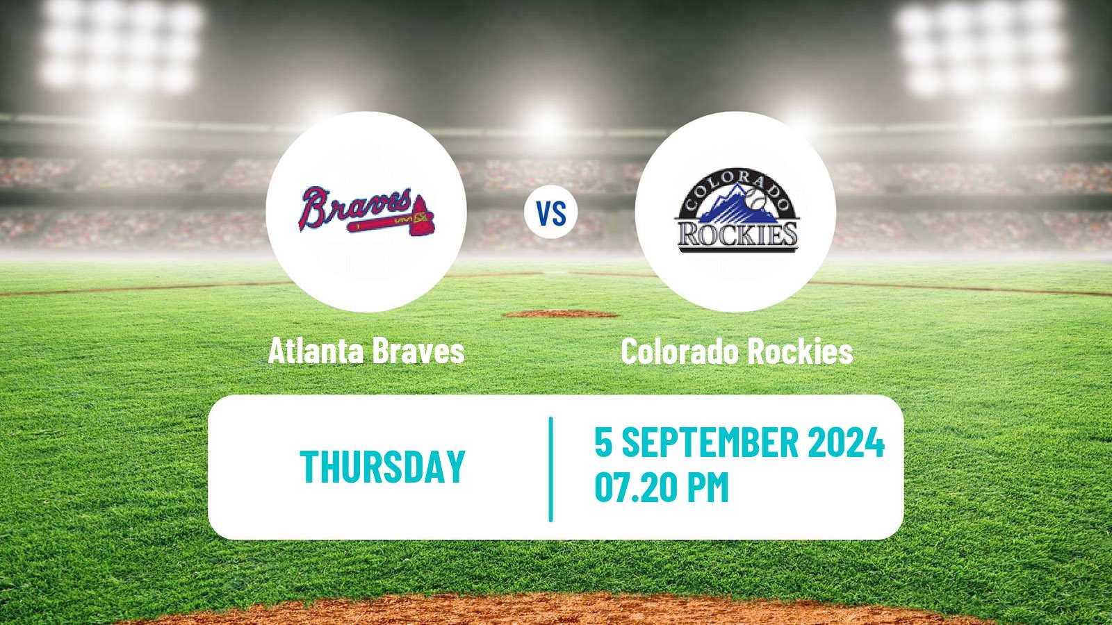 Baseball MLB Atlanta Braves - Colorado Rockies