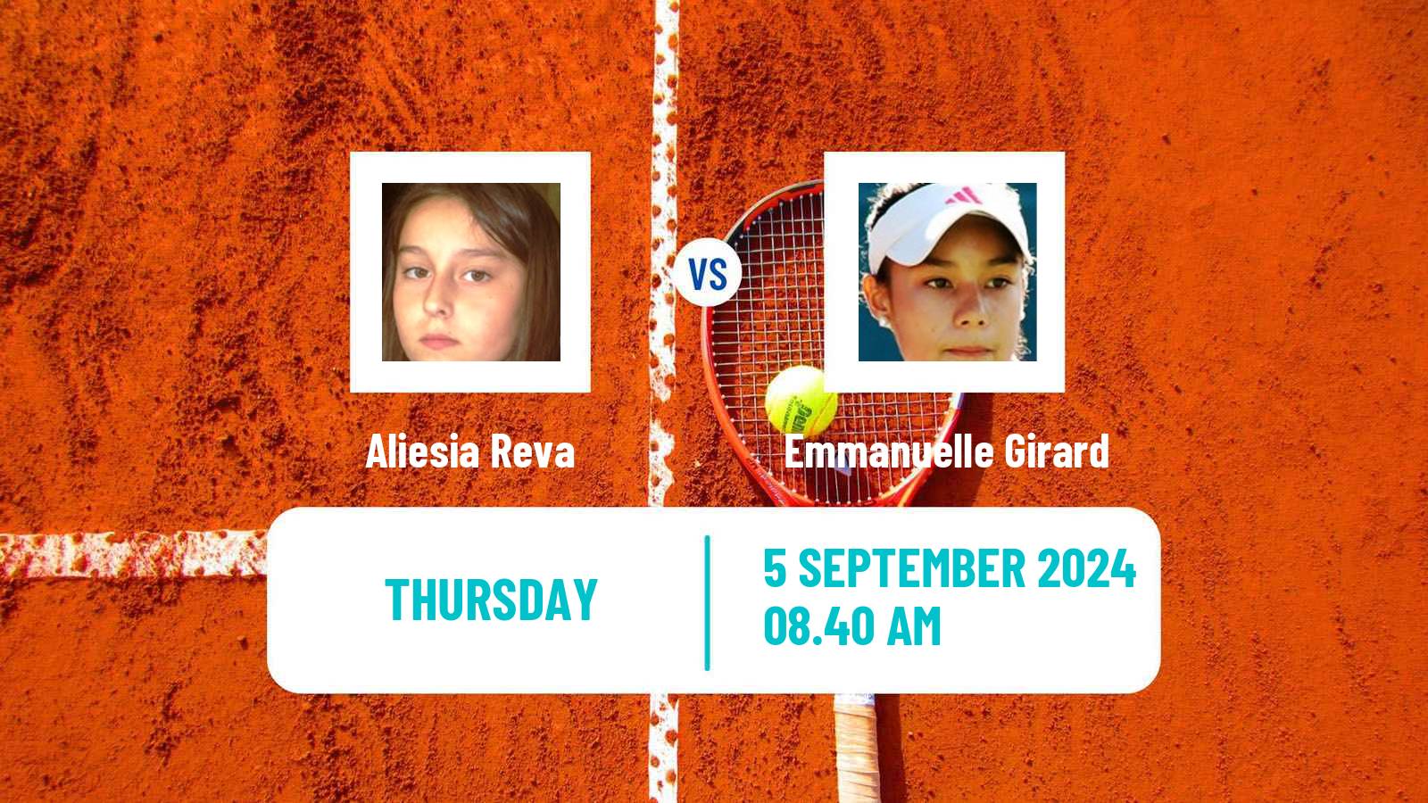 Tennis ITF W15 Dinard Women Aliesia Reva - Emmanuelle Girard