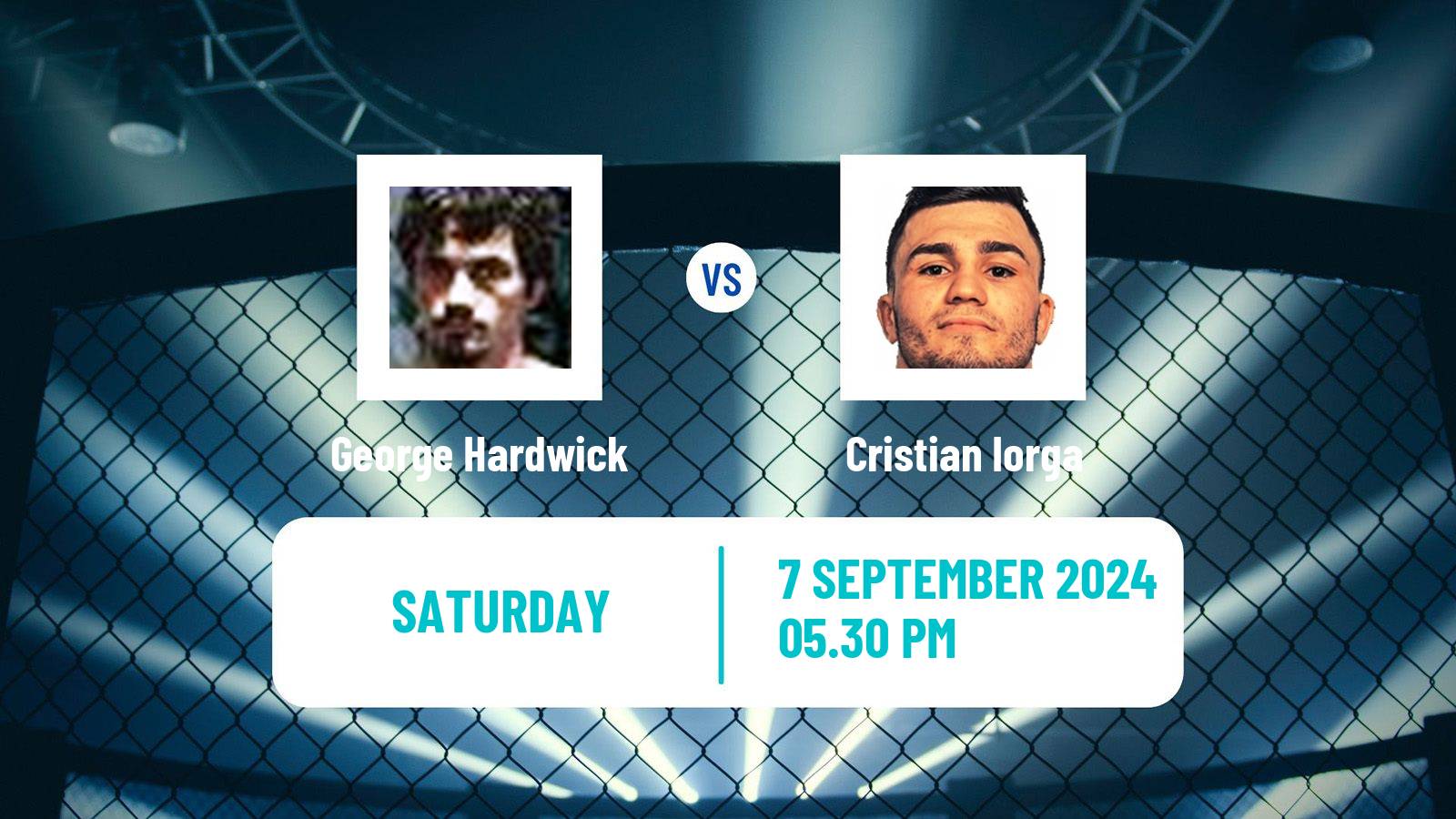 MMA Lightweight Cage Warriors Men George Hardwick - Cristian Iorga