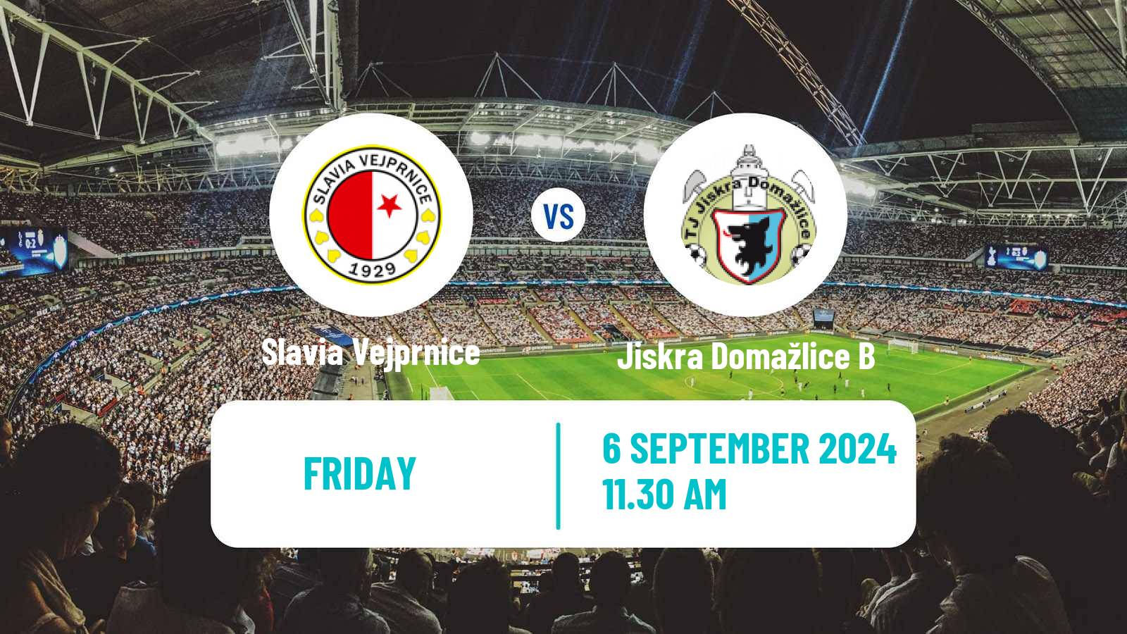 Soccer Czech Division A Slavia Vejprnice - Jiskra Domažlice B