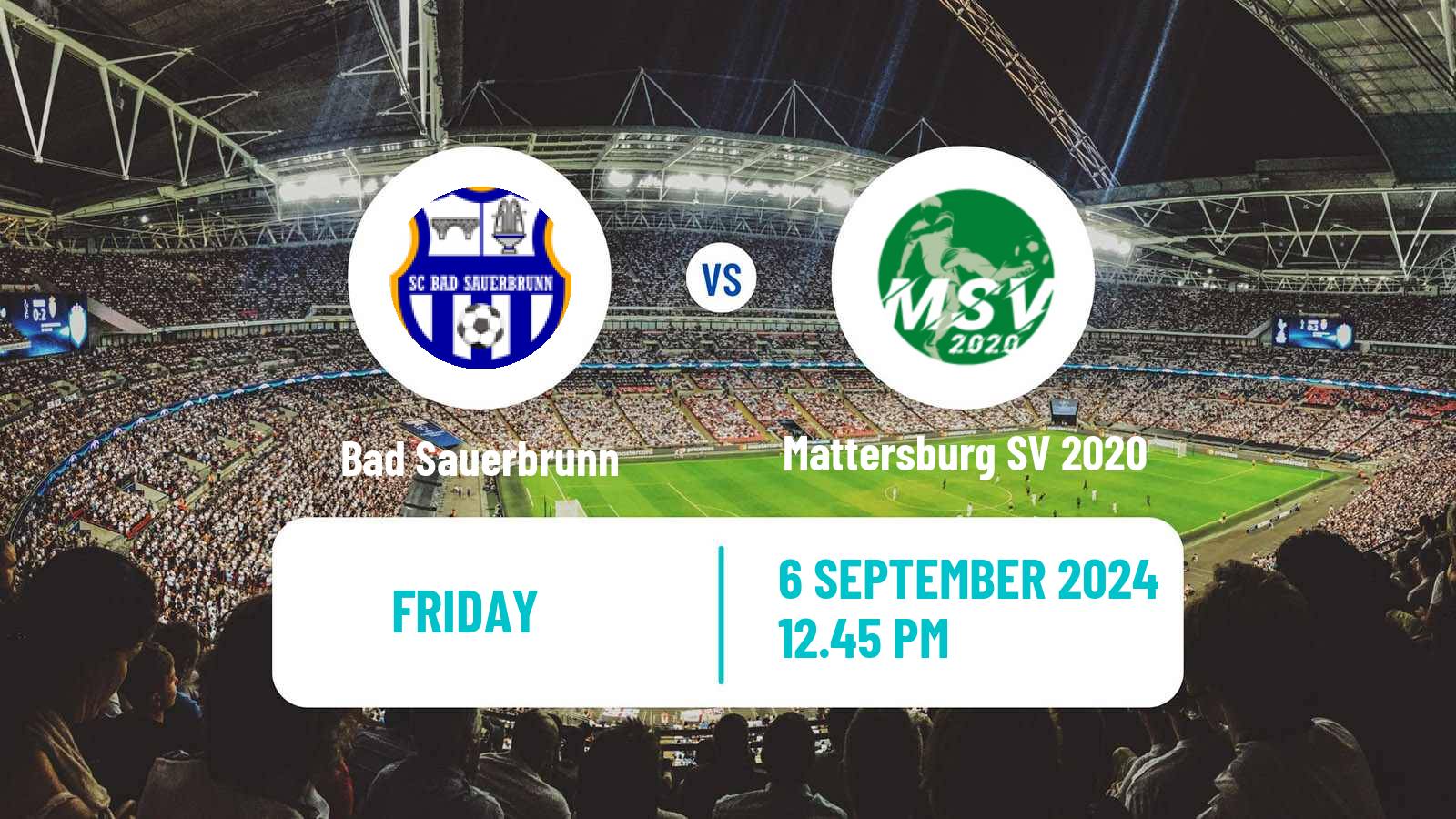 Soccer Austrian Landesliga Burgenland Bad Sauerbrunn - Mattersburg SV 2020