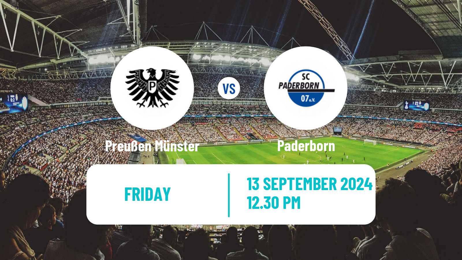 Soccer German 2 Bundesliga Preußen Münster - Paderborn