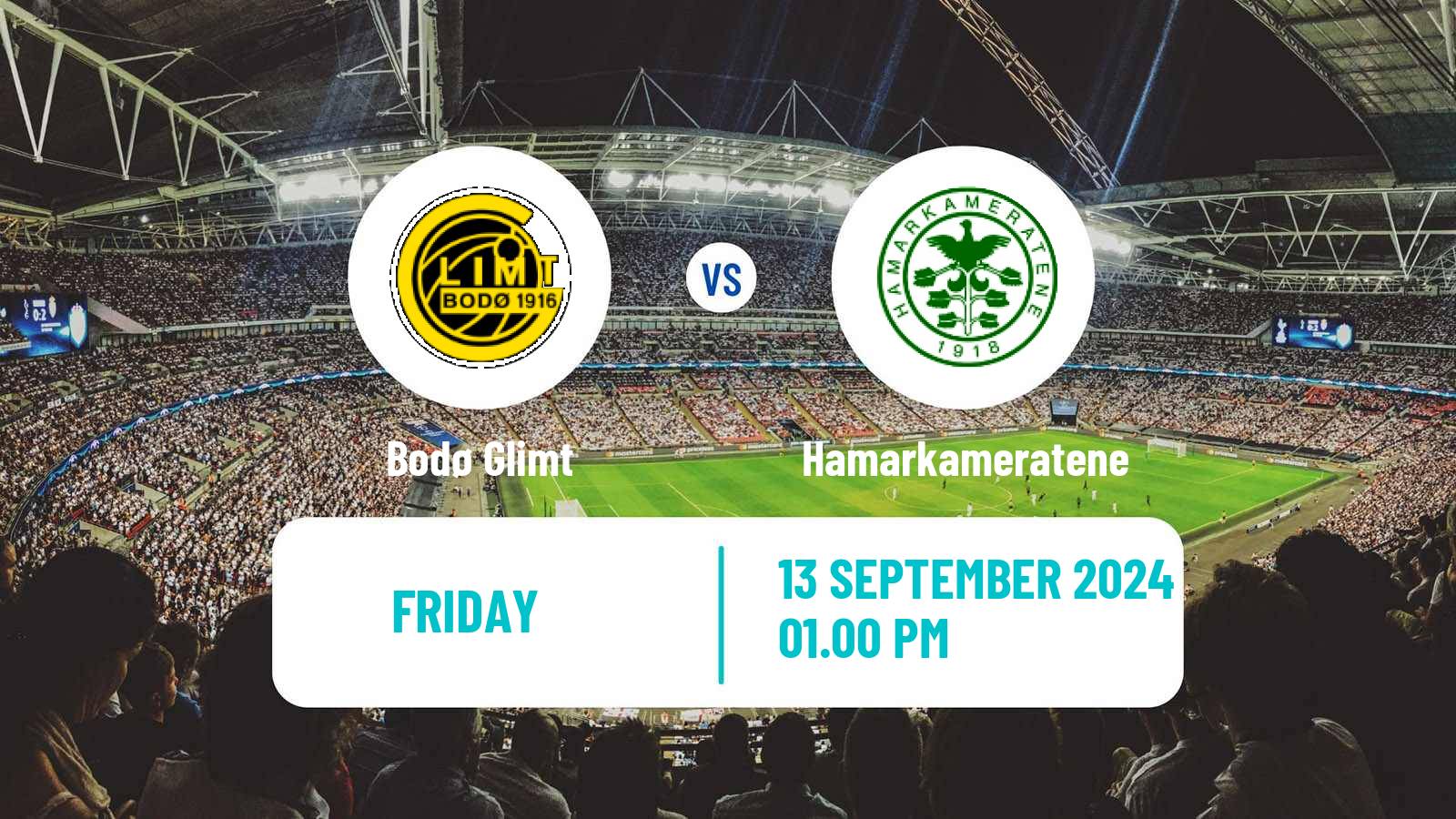 Soccer Norwegian Eliteserien Bodø Glimt - Hamarkameratene