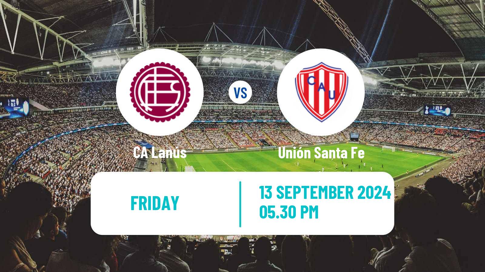 Soccer Argentinian Liga Profesional Lanús - Unión Santa Fe