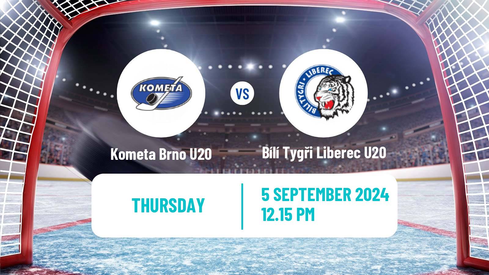 Hockey Czech ELJ Kometa Brno U20 - Bílí Tygři Liberec U20