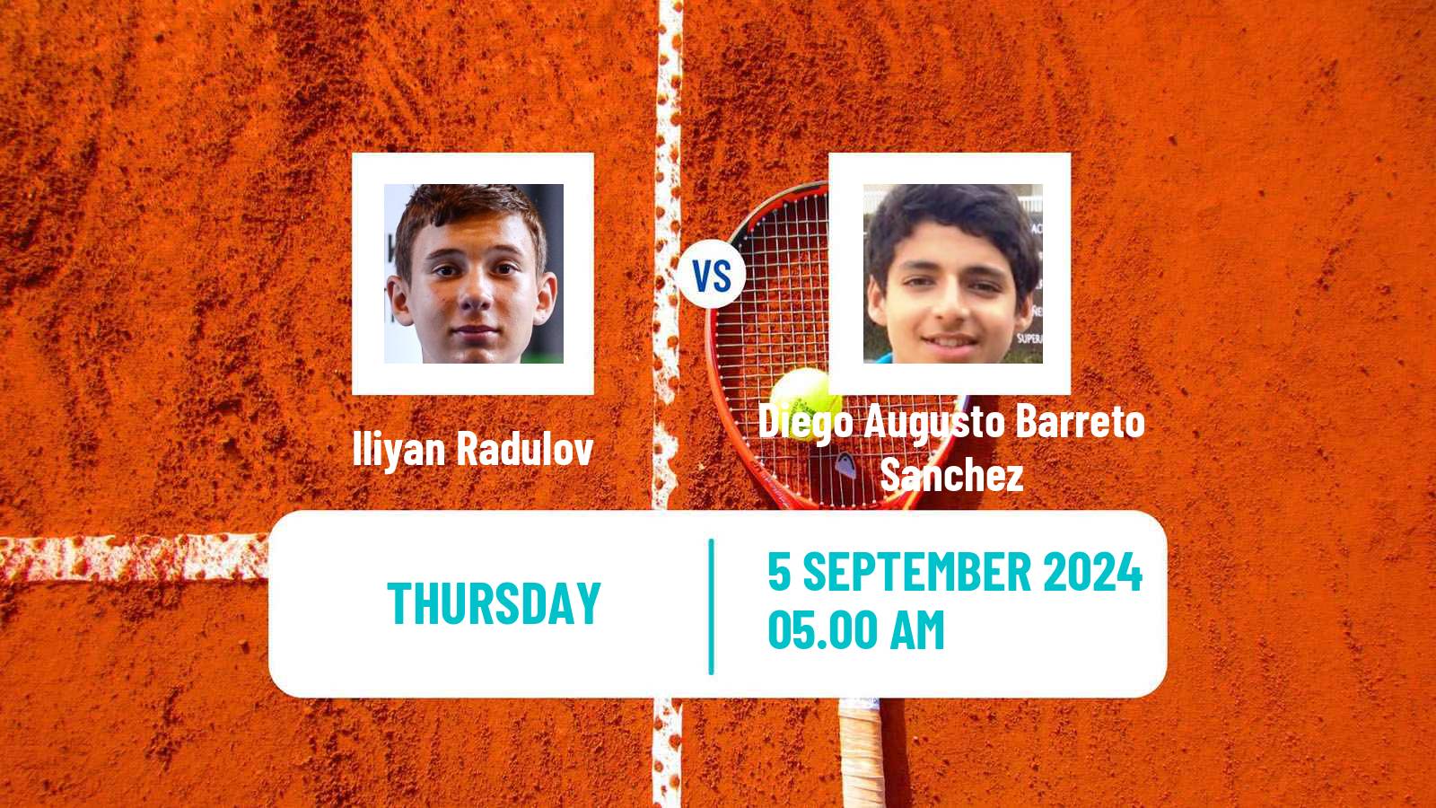 Tennis ITF M15 Madrid Men Iliyan Radulov - Diego Augusto Barreto Sanchez