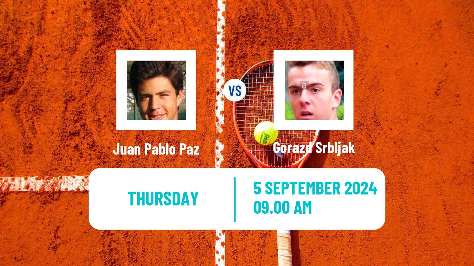 Tennis ITF M15 Pirot 2 Men Juan Pablo Paz - Gorazd Srbljak