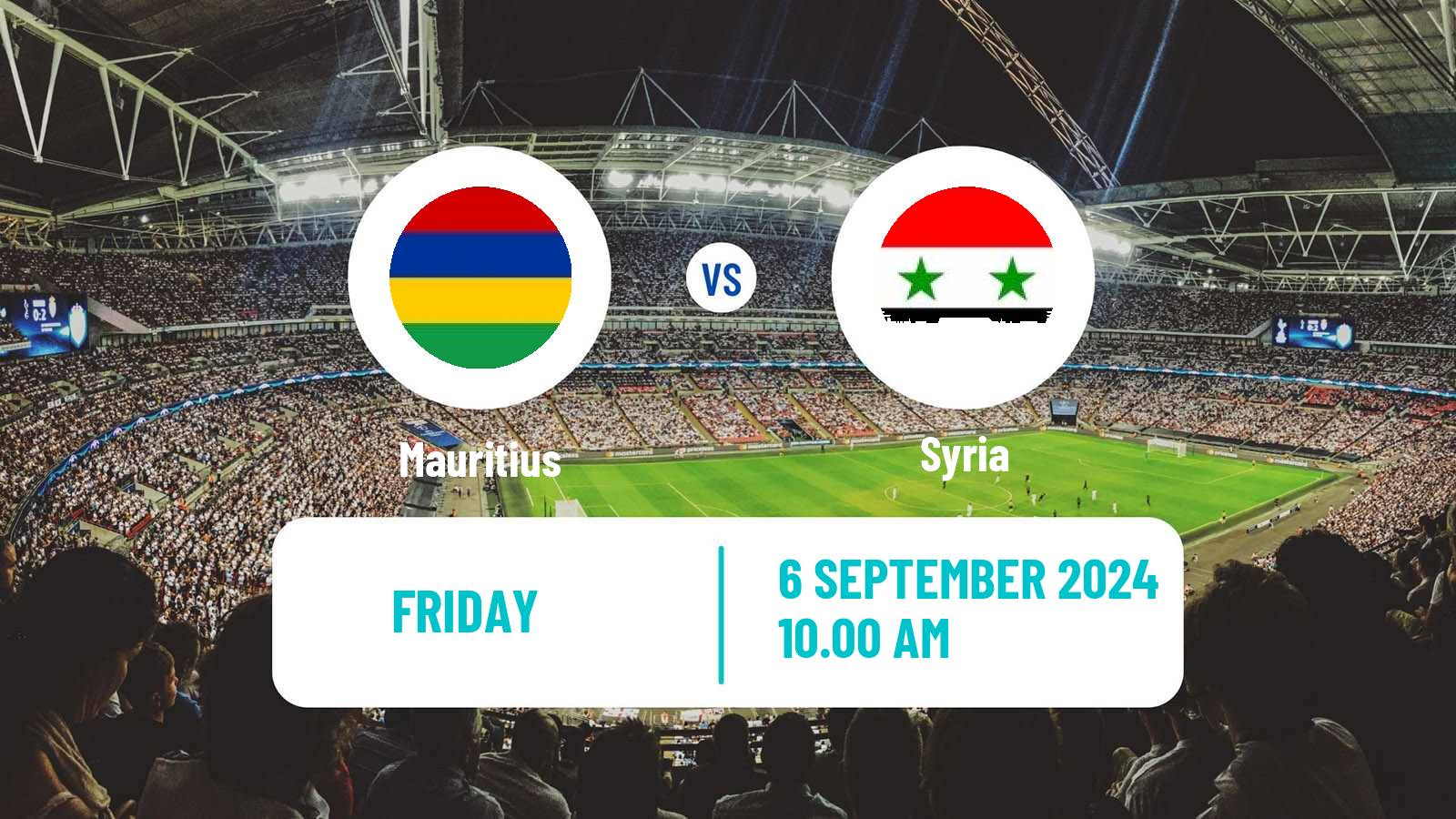 Soccer Friendly Mauritius - Syria