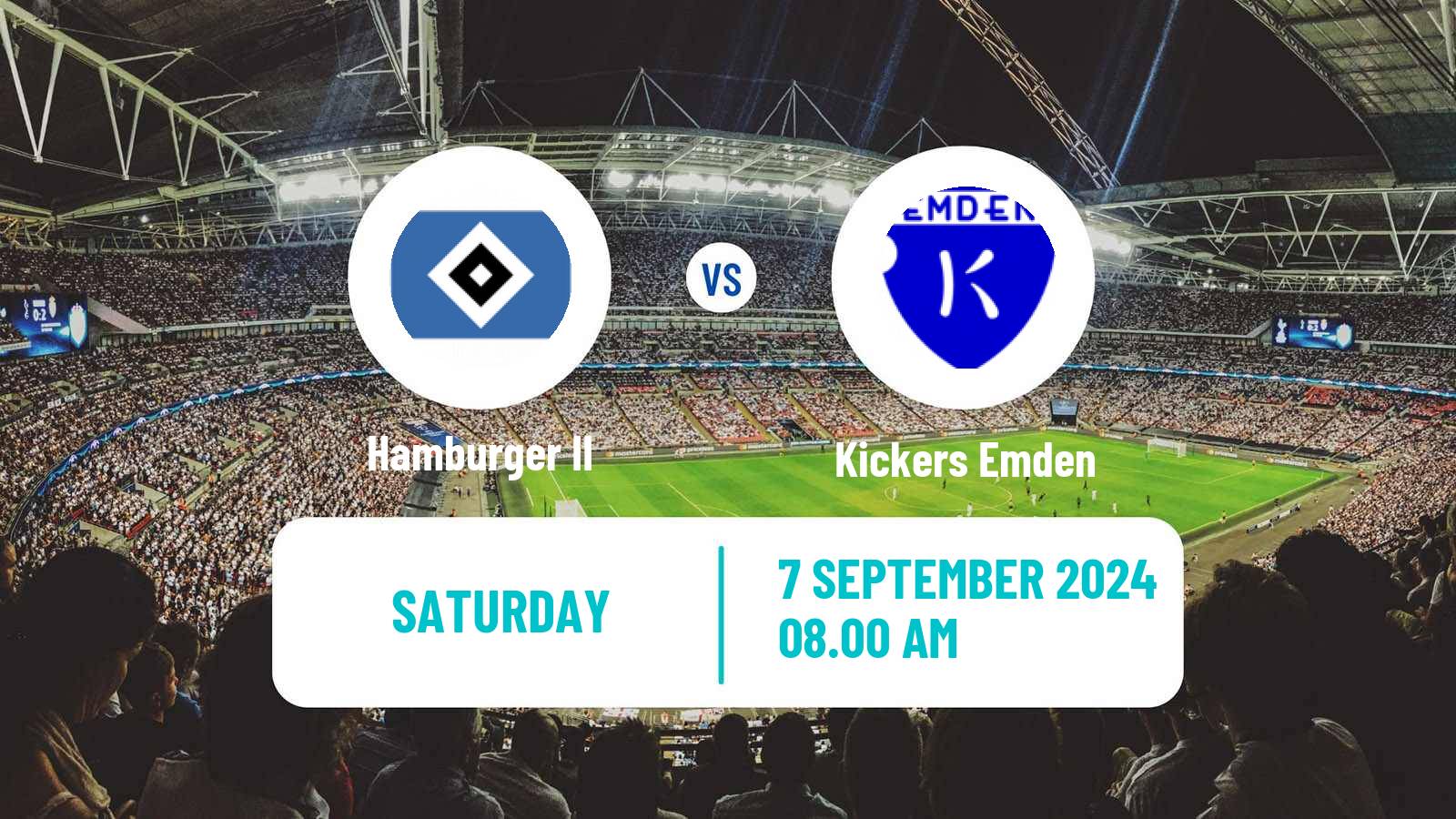 Soccer German Regionalliga North Hamburger II - Kickers Emden