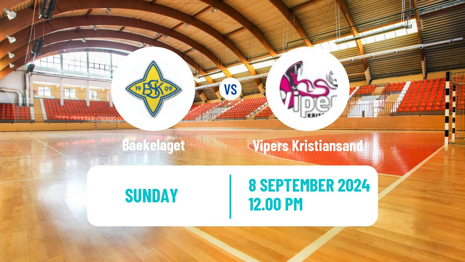 Handball Norwegian Eliteserien Handball Baekelaget - Vipers Kristiansand