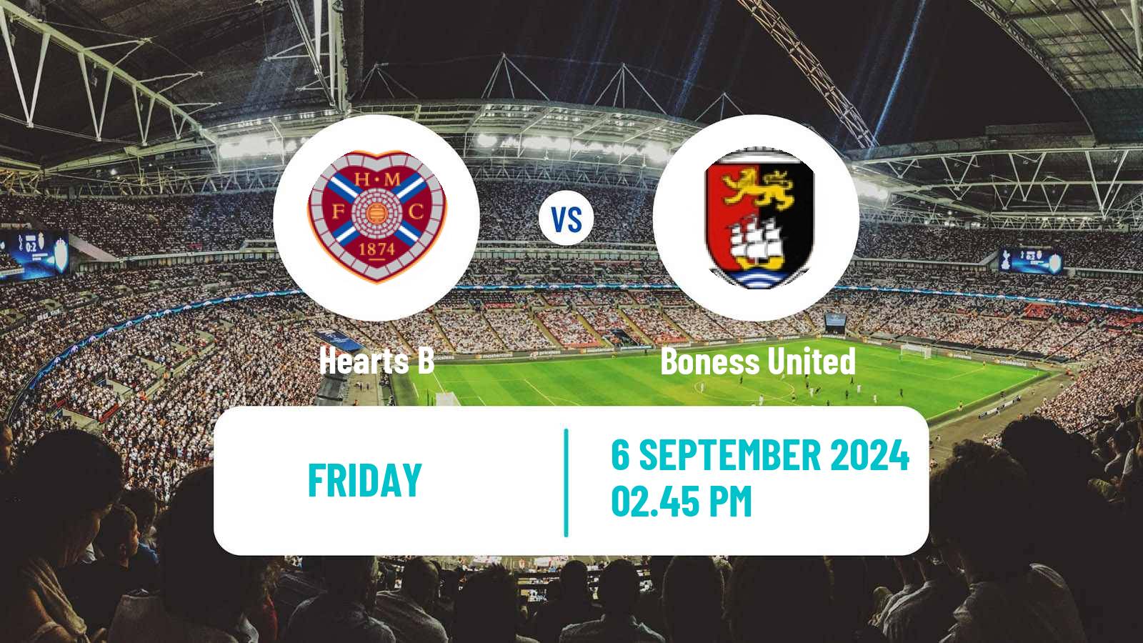 Soccer Scottish Lowland League Hearts B - Boness United