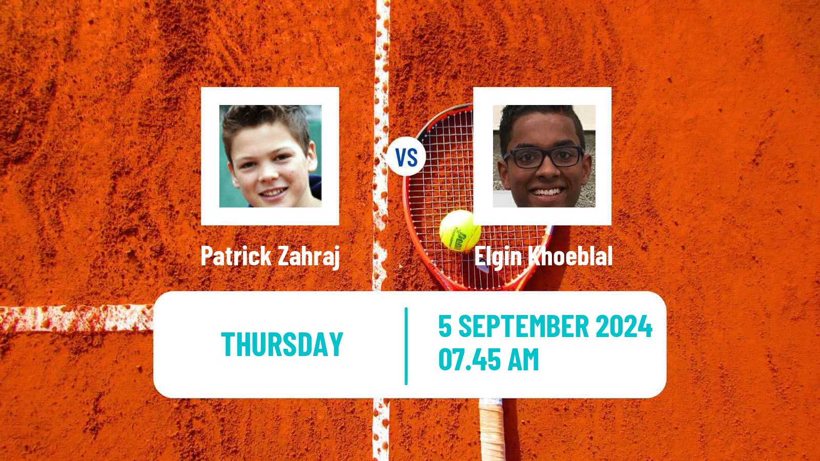 Tennis ITF M15 Haren Men Patrick Zahraj - Elgin Khoeblal