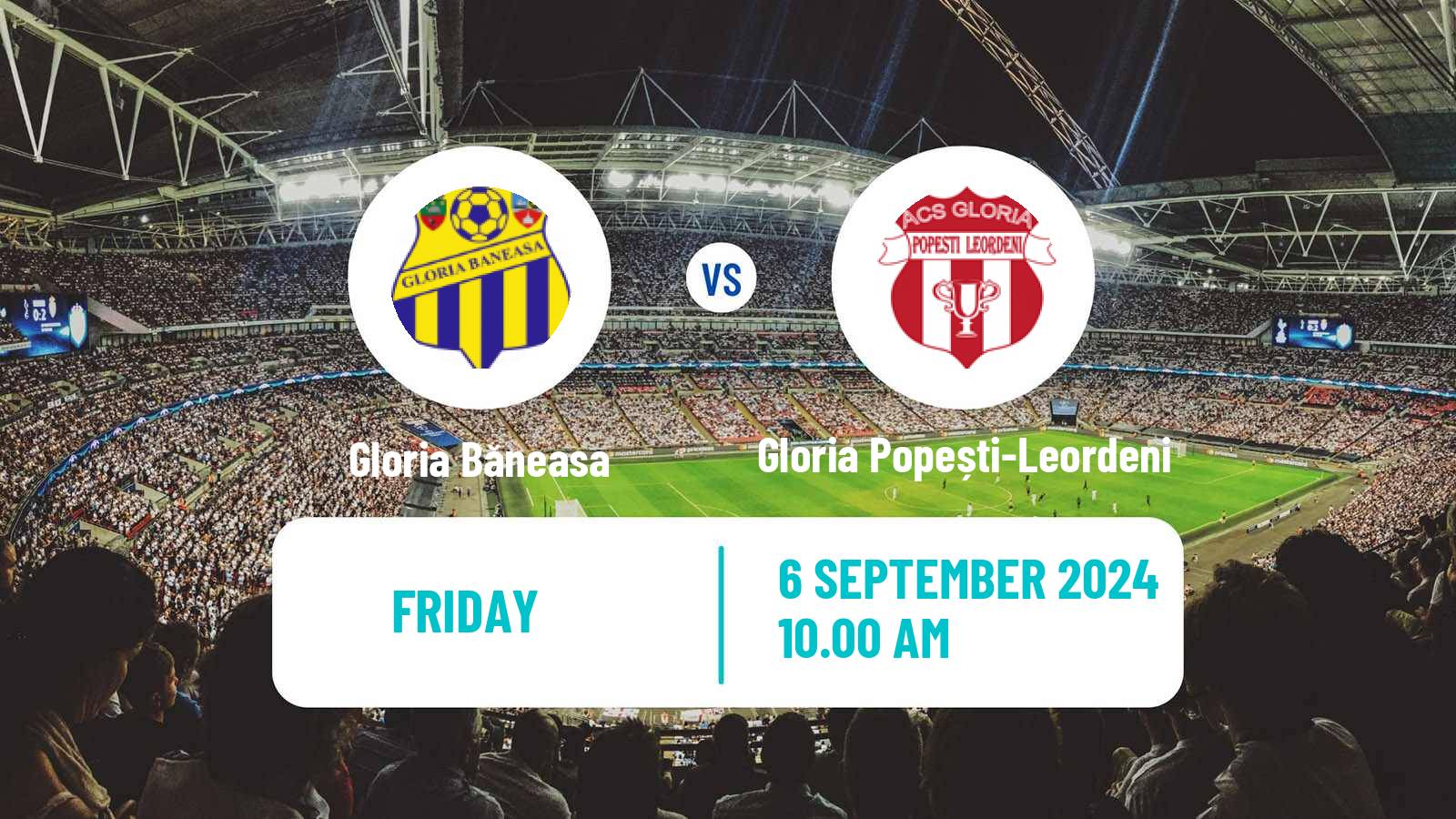 Soccer Romanian Liga 3 - Seria 3 Gloria Băneasa - Gloria Popești-Leordeni