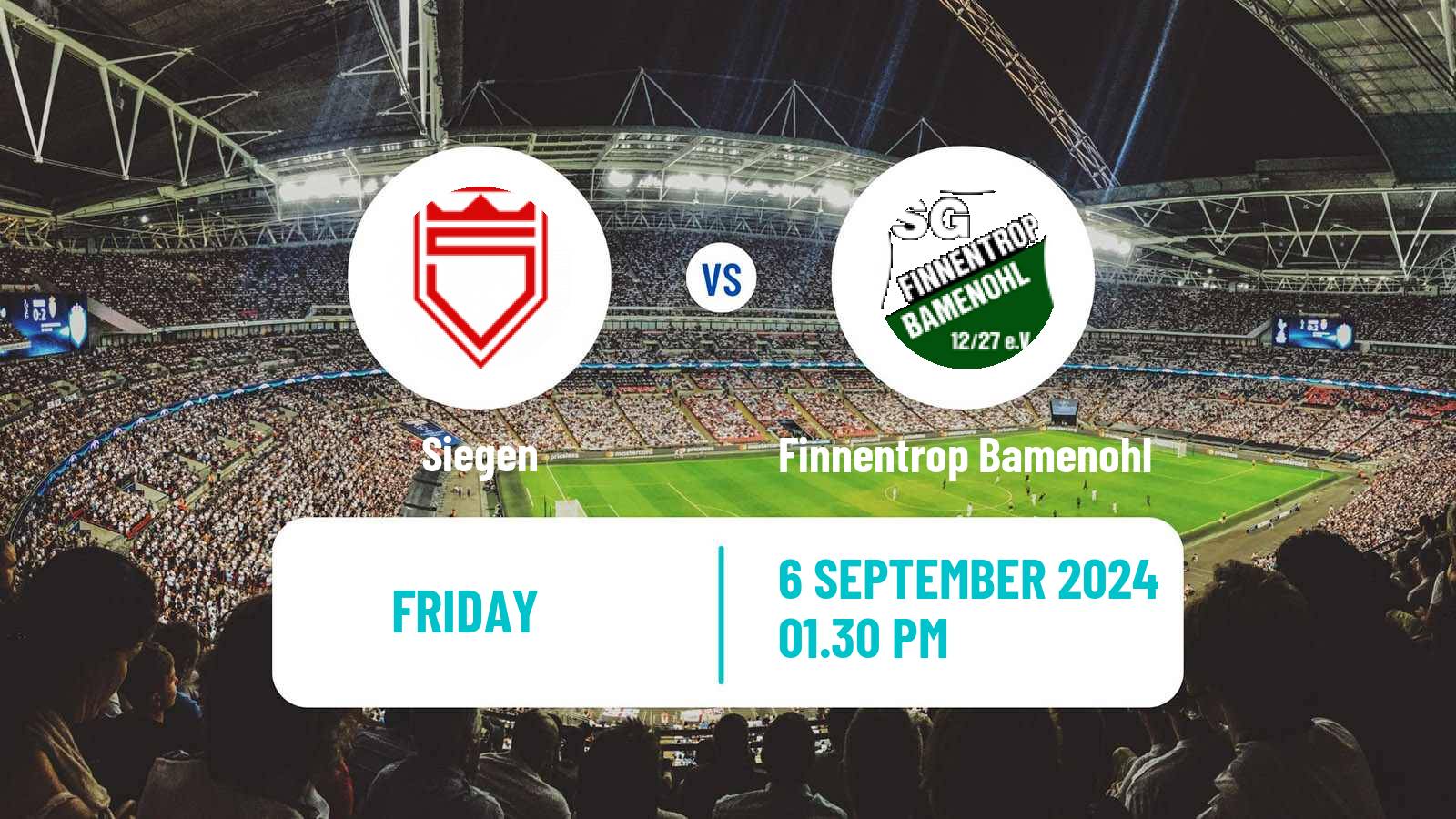 Soccer German Oberliga Westfalen Siegen - Finnentrop Bamenohl