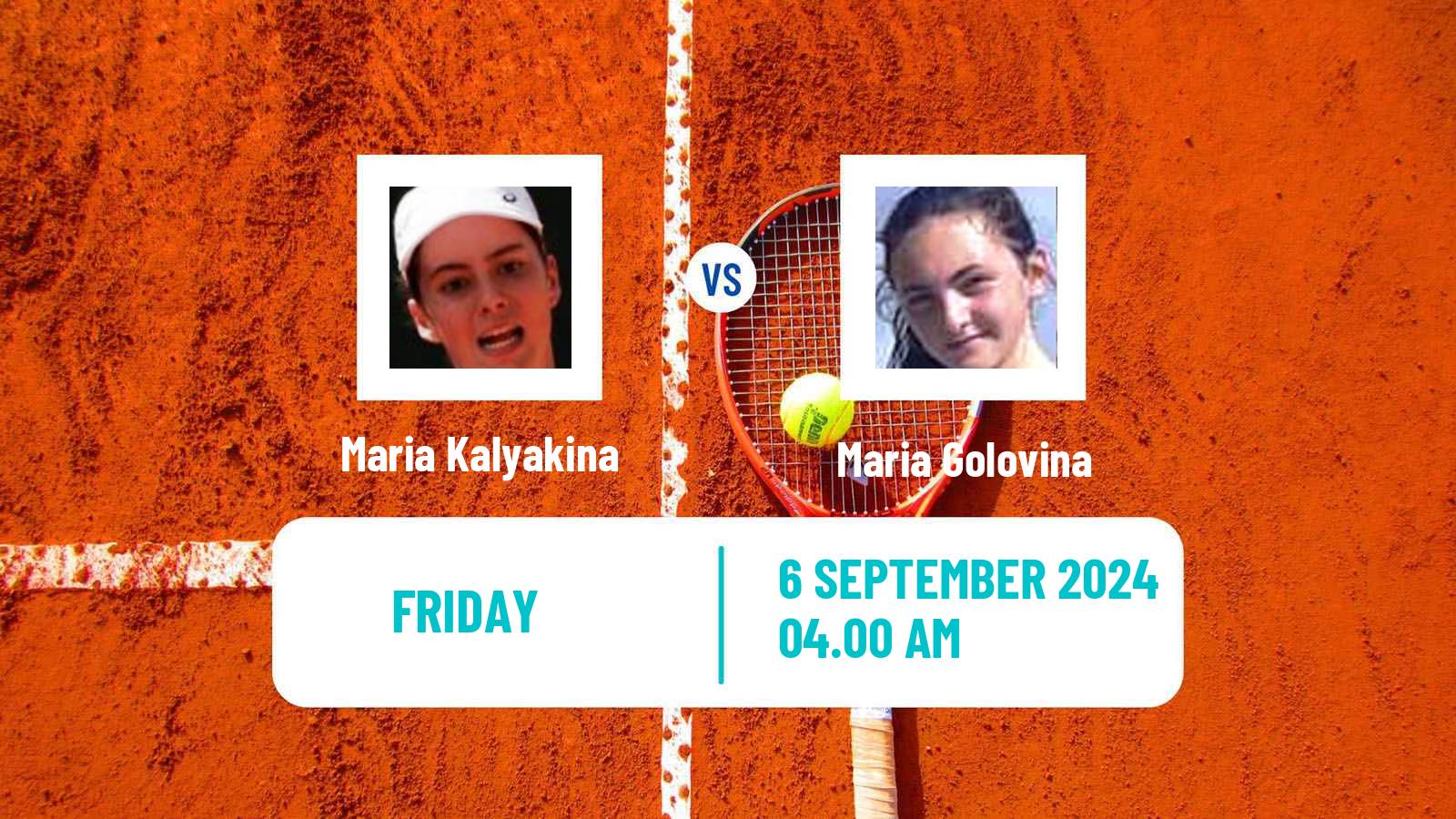 Tennis ITF W15 Monastir 34 Women Maria Kalyakina - Maria Golovina