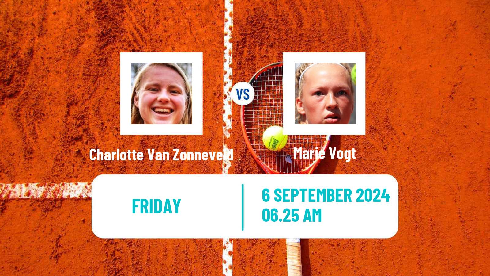 Tennis ITF W15 Haren Women Charlotte Van Zonneveld - Marie Vogt