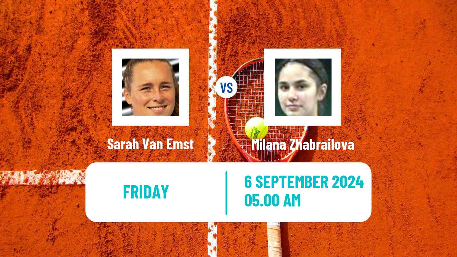 Tennis ITF W15 Haren Women Sarah Van Emst - Milana Zhabrailova