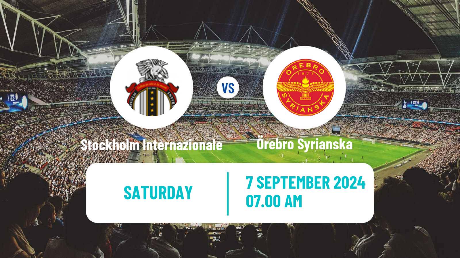 Soccer Swedish Division 1 Norra Stockholm Internazionale - Örebro Syrianska