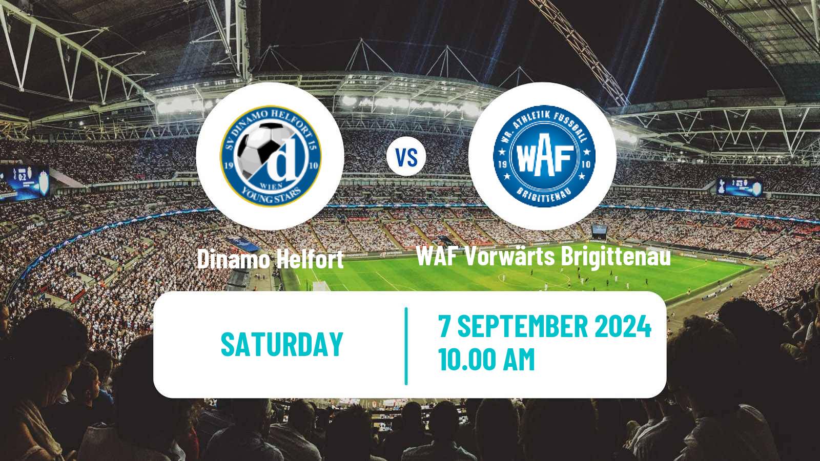 Soccer Austrian Landesliga Wien Dinamo Helfort - WAF Vorwärts Brigittenau