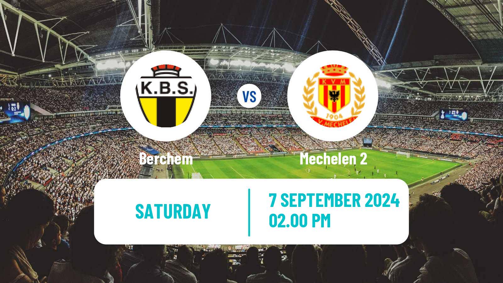 Soccer Belgian Second Amateur Division Group B Berchem - Mechelen 2