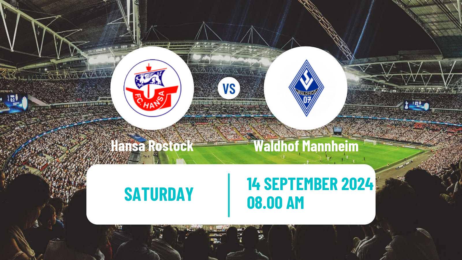 Soccer German 3 Bundesliga Hansa Rostock - Waldhof Mannheim