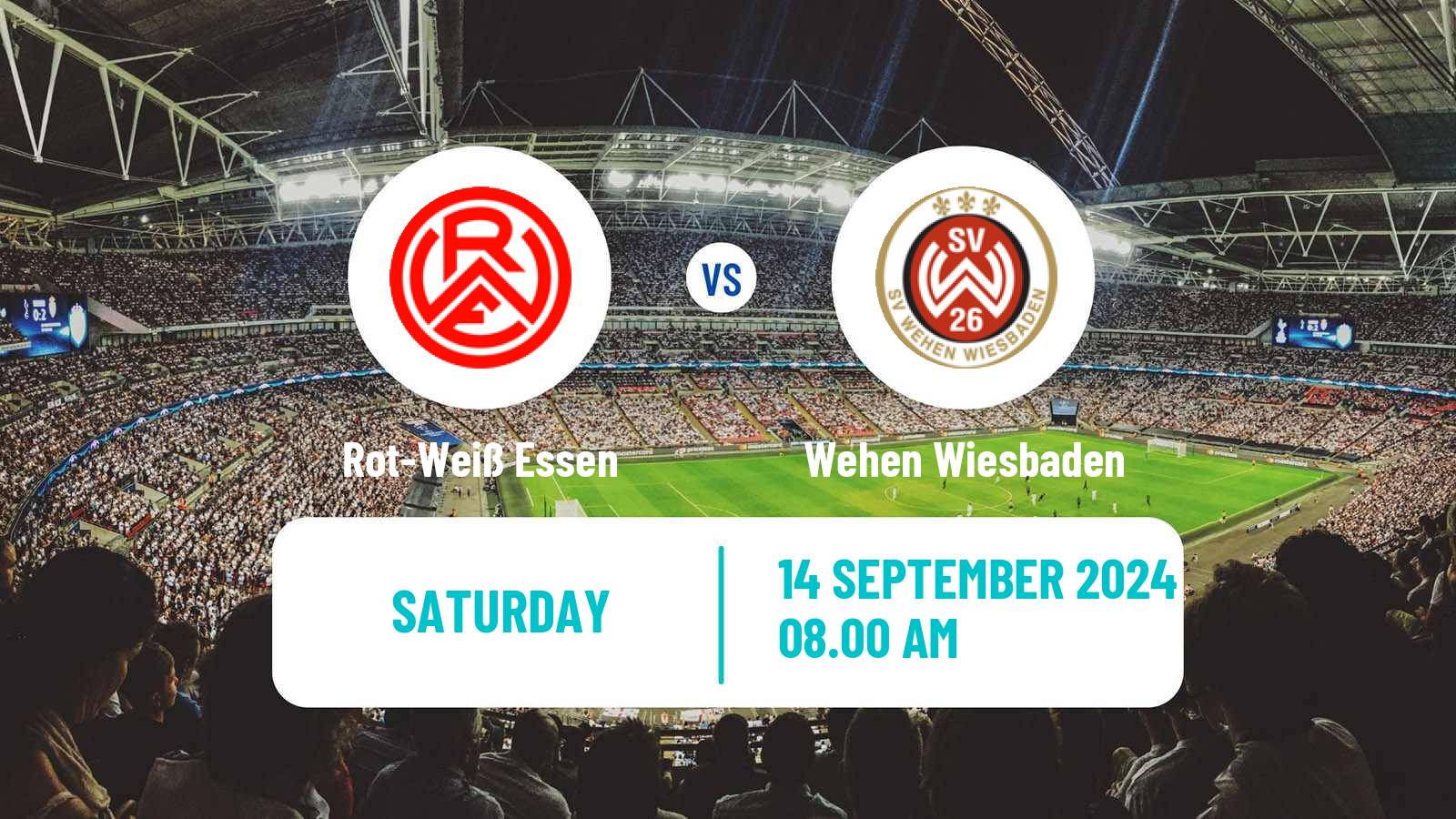 Soccer German 3 Bundesliga Rot-Weiß Essen - Wehen Wiesbaden