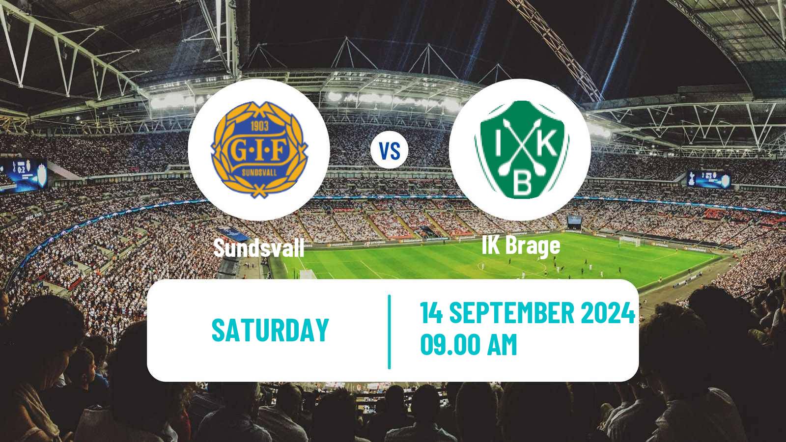 Soccer Swedish Superettan Sundsvall - Brage