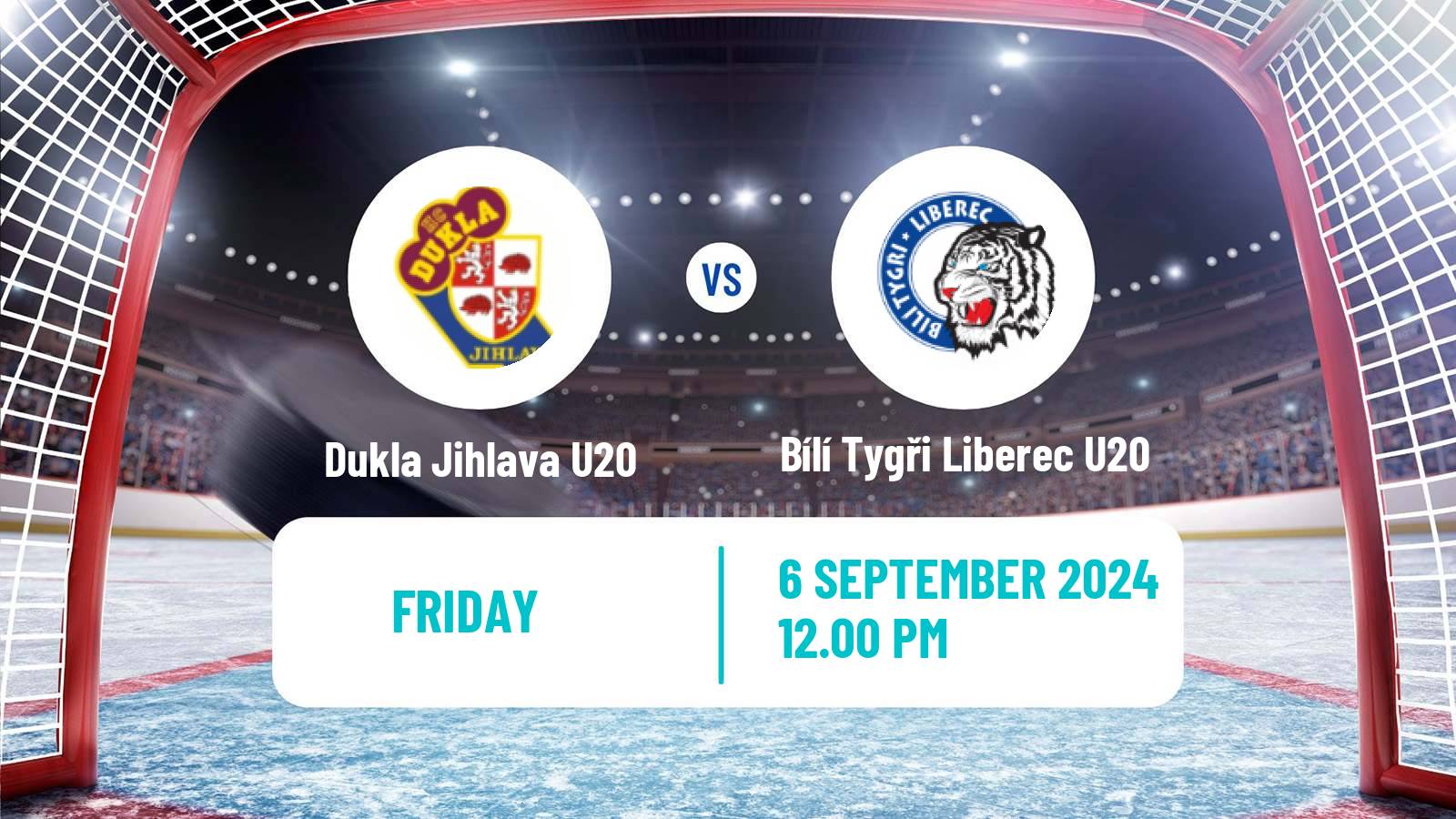 Hockey Czech ELJ Dukla Jihlava U20 - Bílí Tygři Liberec U20