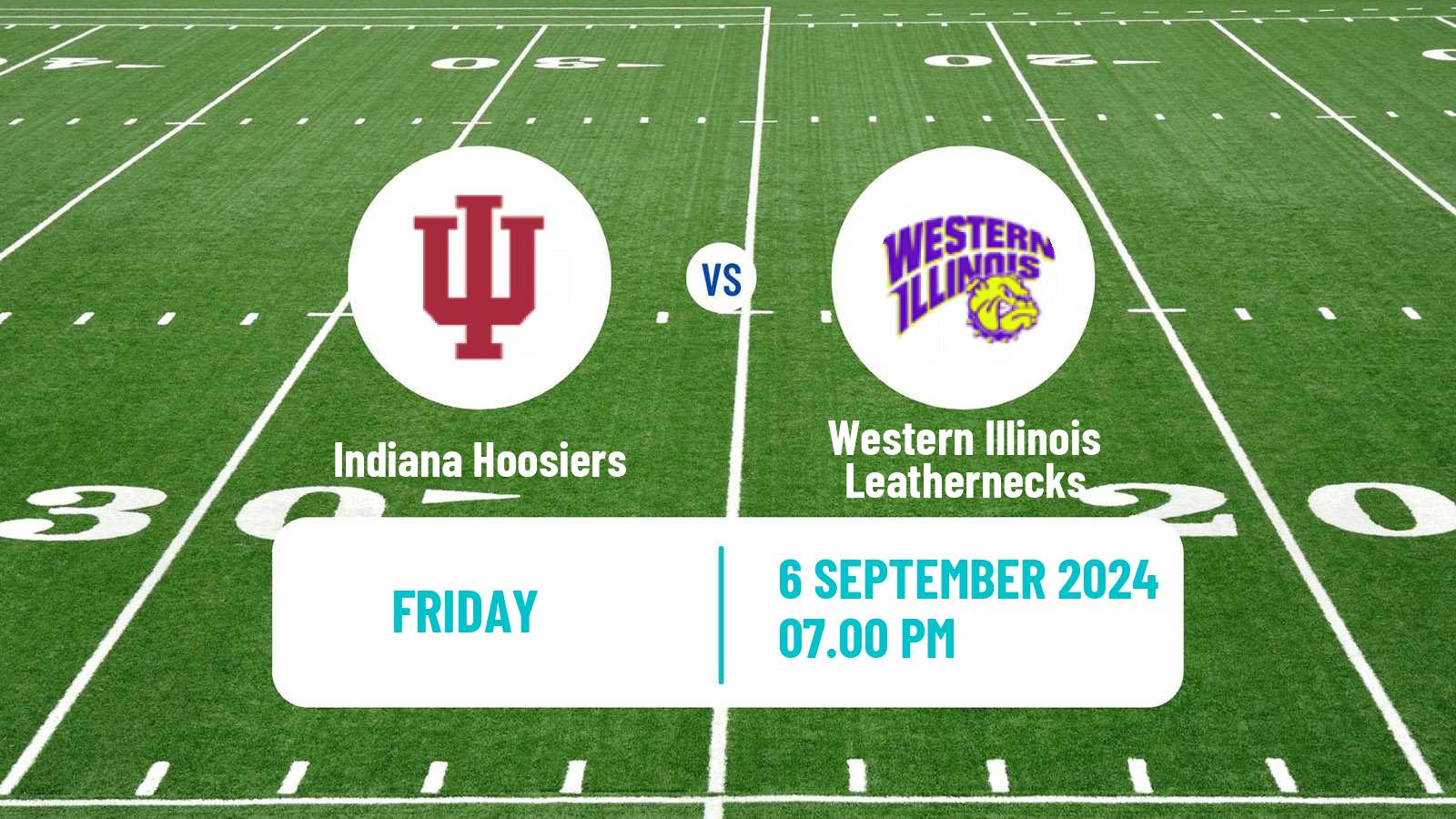 American football NCAA College Football Indiana Hoosiers - Western Illinois Leathernecks