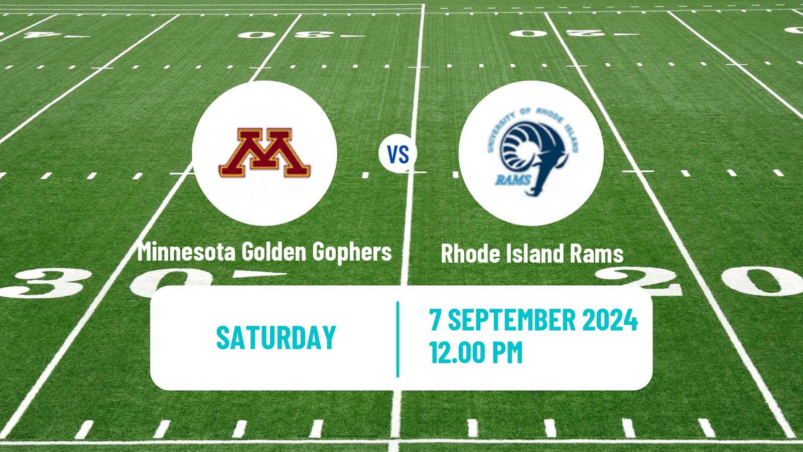 American football NCAA College Football Minnesota Golden Gophers - Rhode Island Rams