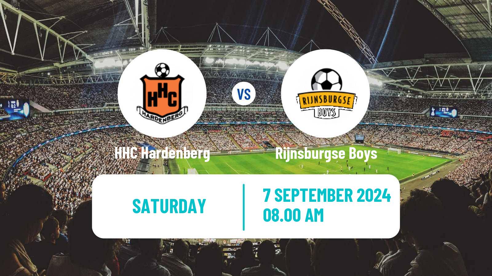 Soccer Dutch Tweede Divisie HHC Hardenberg - Rijnsburgse Boys