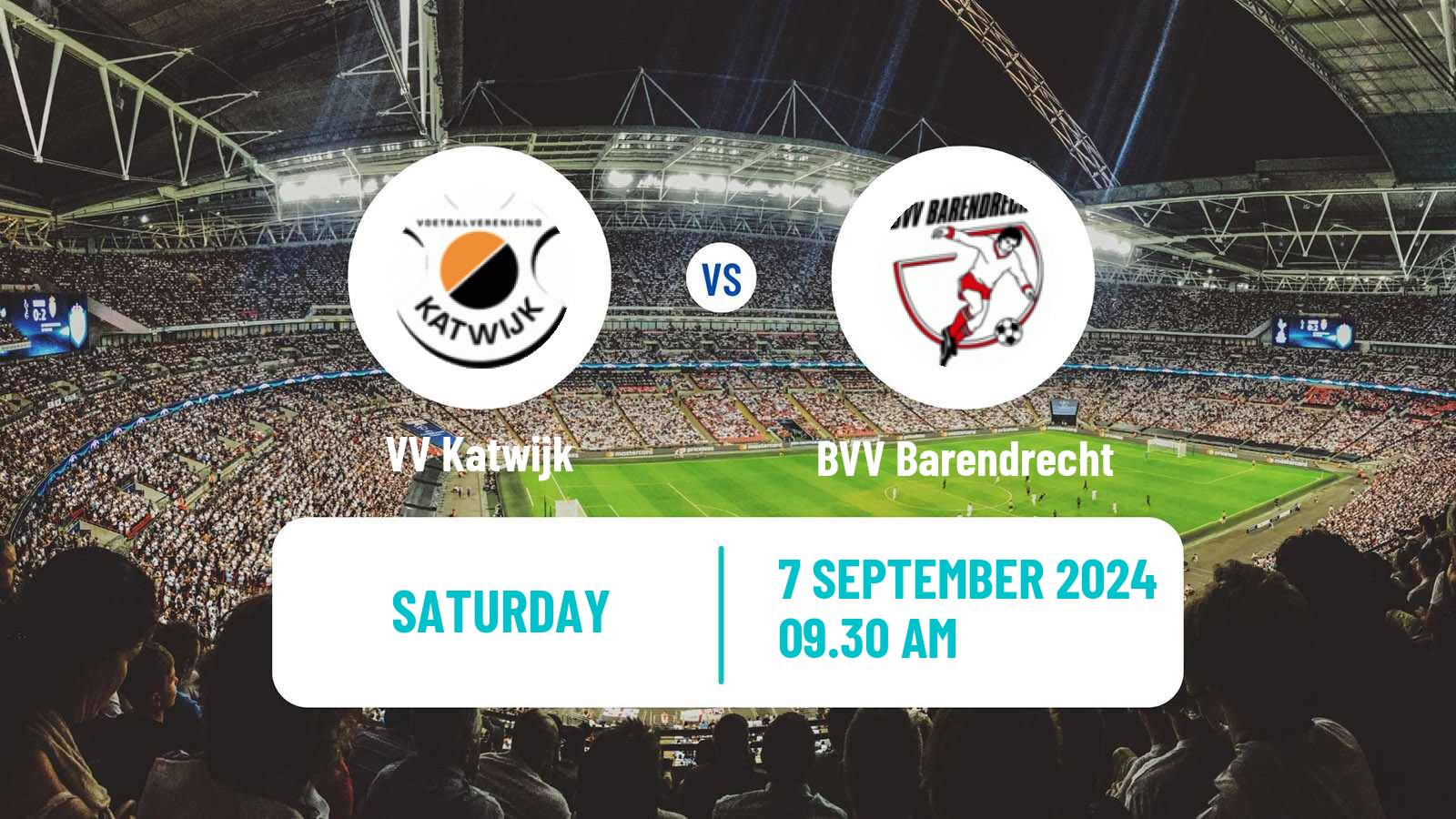 Soccer Dutch Tweede Divisie Katwijk - BVV Barendrecht