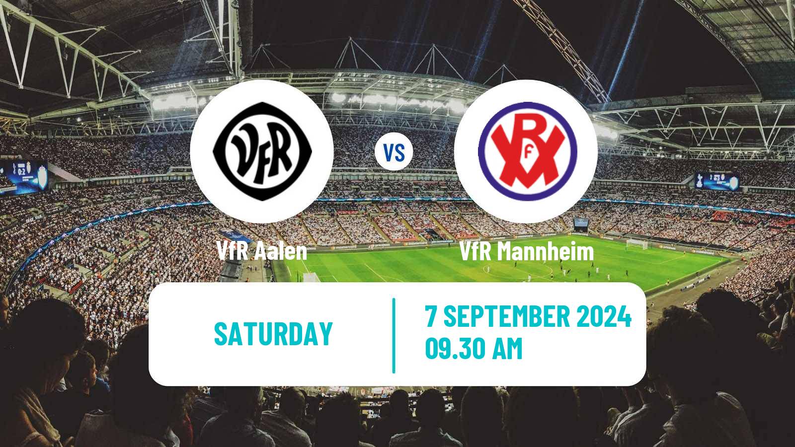 Soccer German Oberliga Baden-Württemberg VfR Aalen - VfR Mannheim