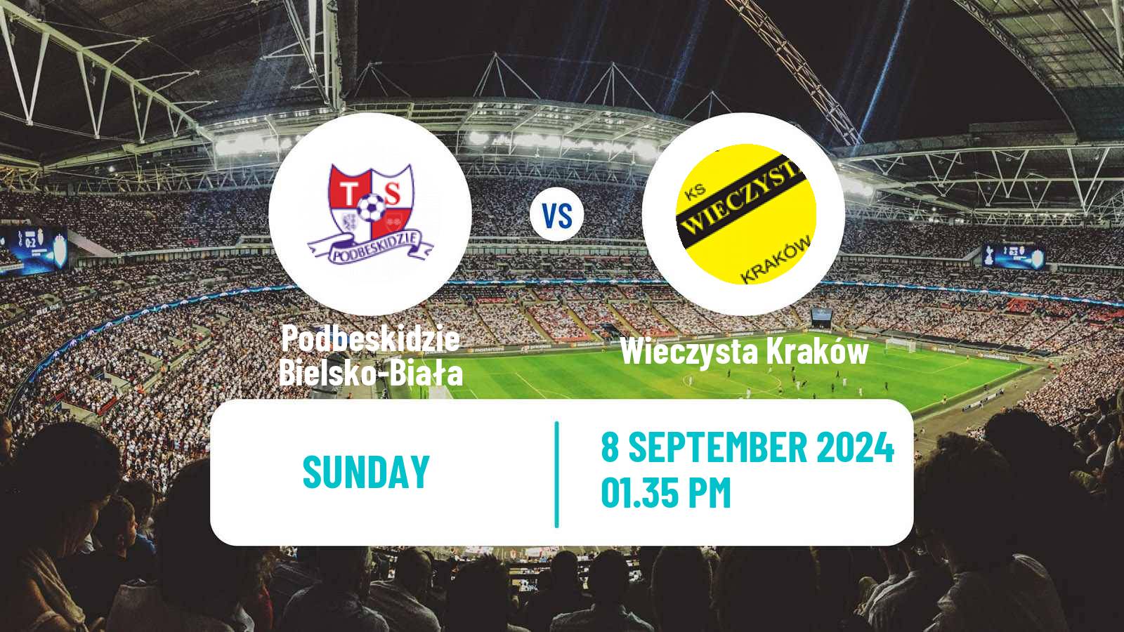 Soccer Polish Division 2 Podbeskidzie Bielsko-Biała - Wieczysta Kraków