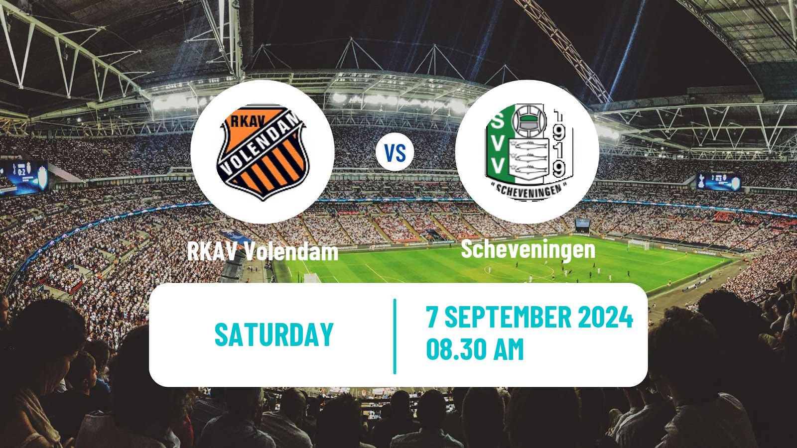 Soccer Dutch Tweede Divisie RKAV Volendam - Scheveningen