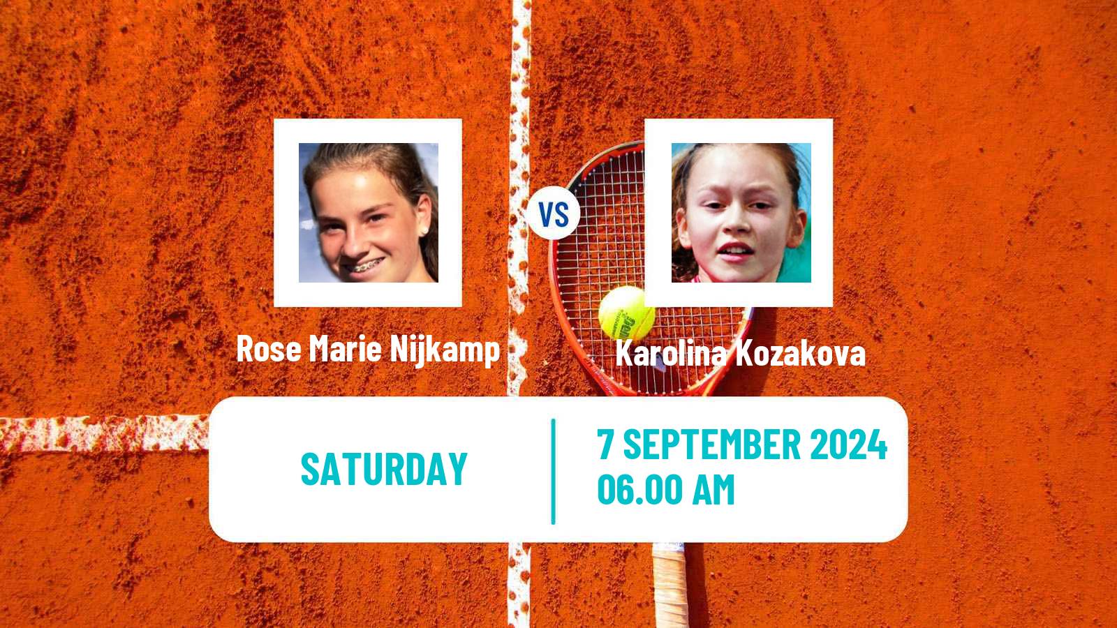 Tennis ITF W15 Haren Women Rose Marie Nijkamp - Karolina Kozakova