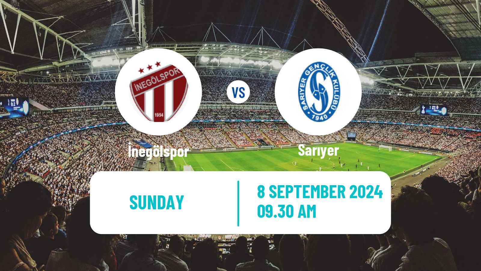 Soccer Turkish Second League White Group İnegölspor - Sarıyer