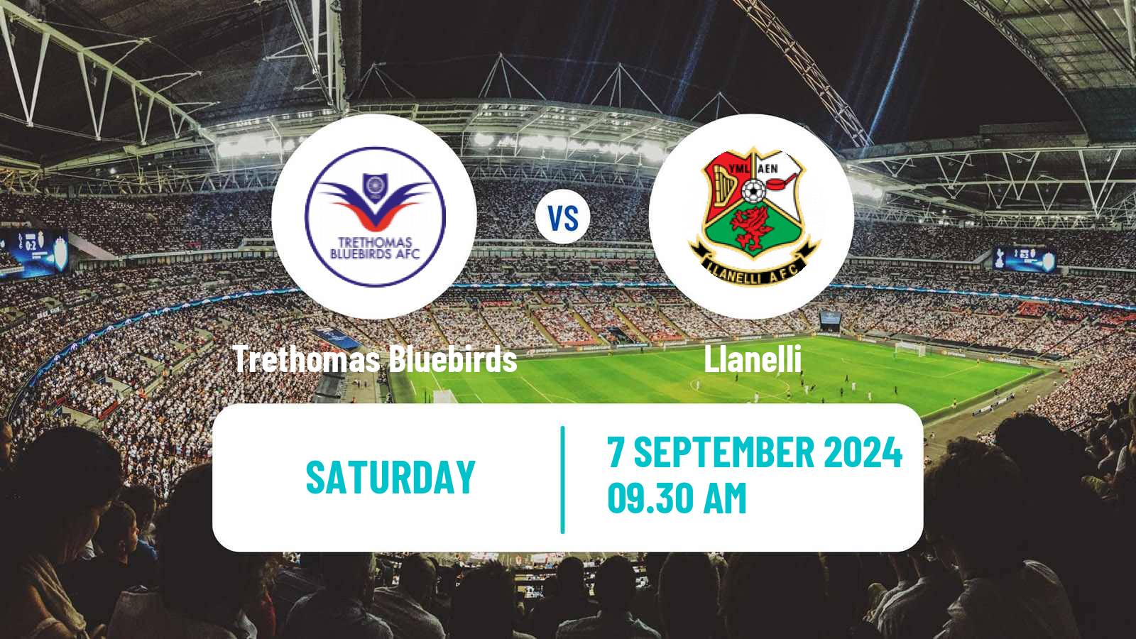 Soccer Welsh Cymru South Trethomas Bluebirds - Llanelli