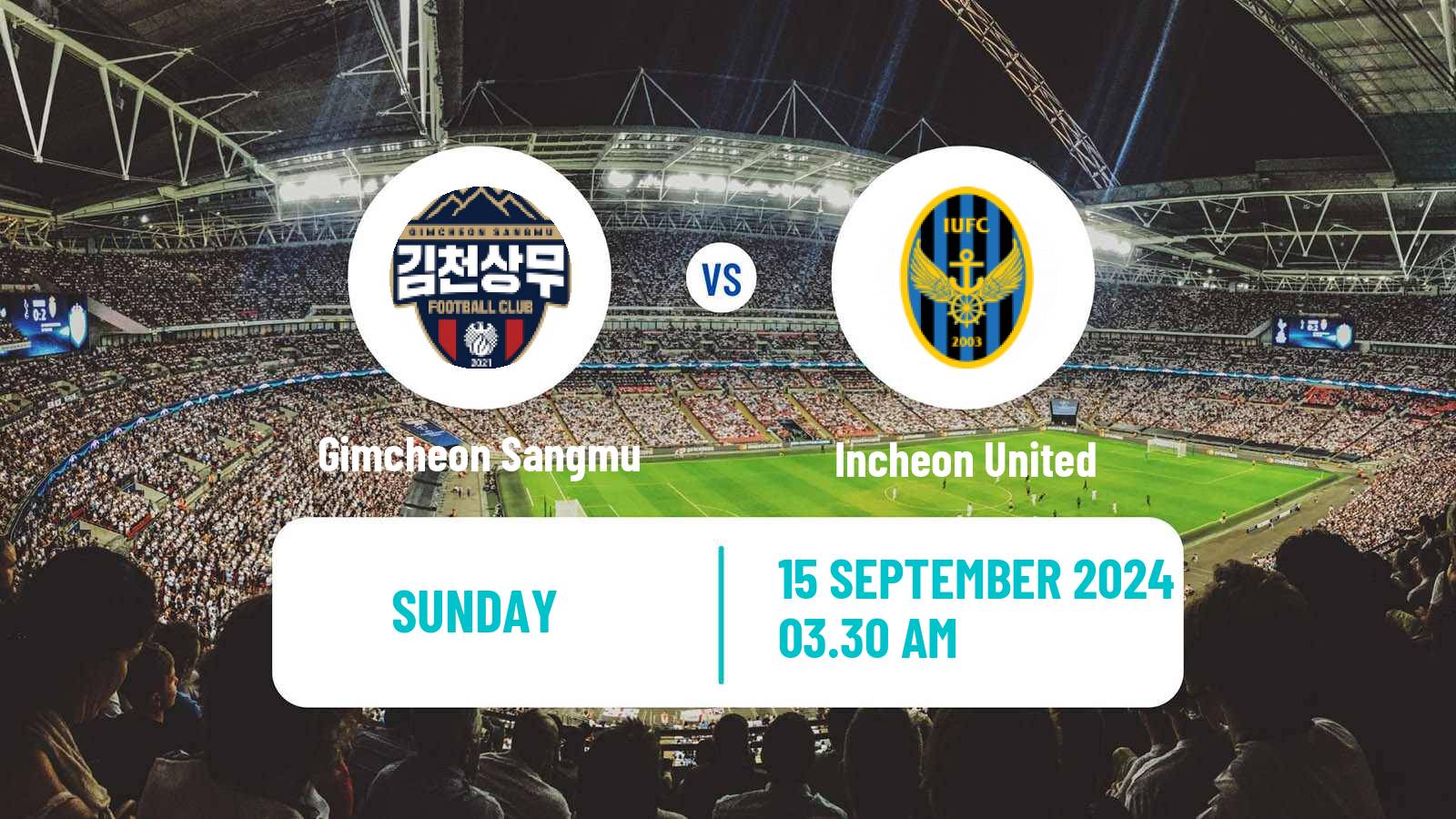 Soccer South Korean K-League 1 Gimcheon Sangmu - Incheon United