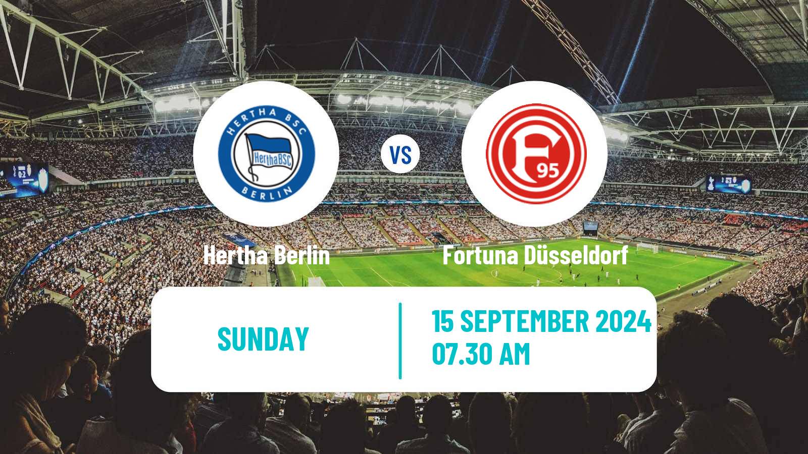 Soccer German 2 Bundesliga Hertha Berlin - Fortuna Düsseldorf