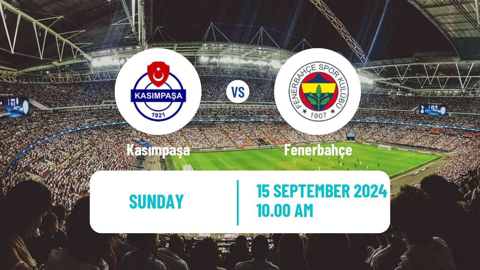 Soccer Turkish Super League Kasımpaşa - Fenerbahçe