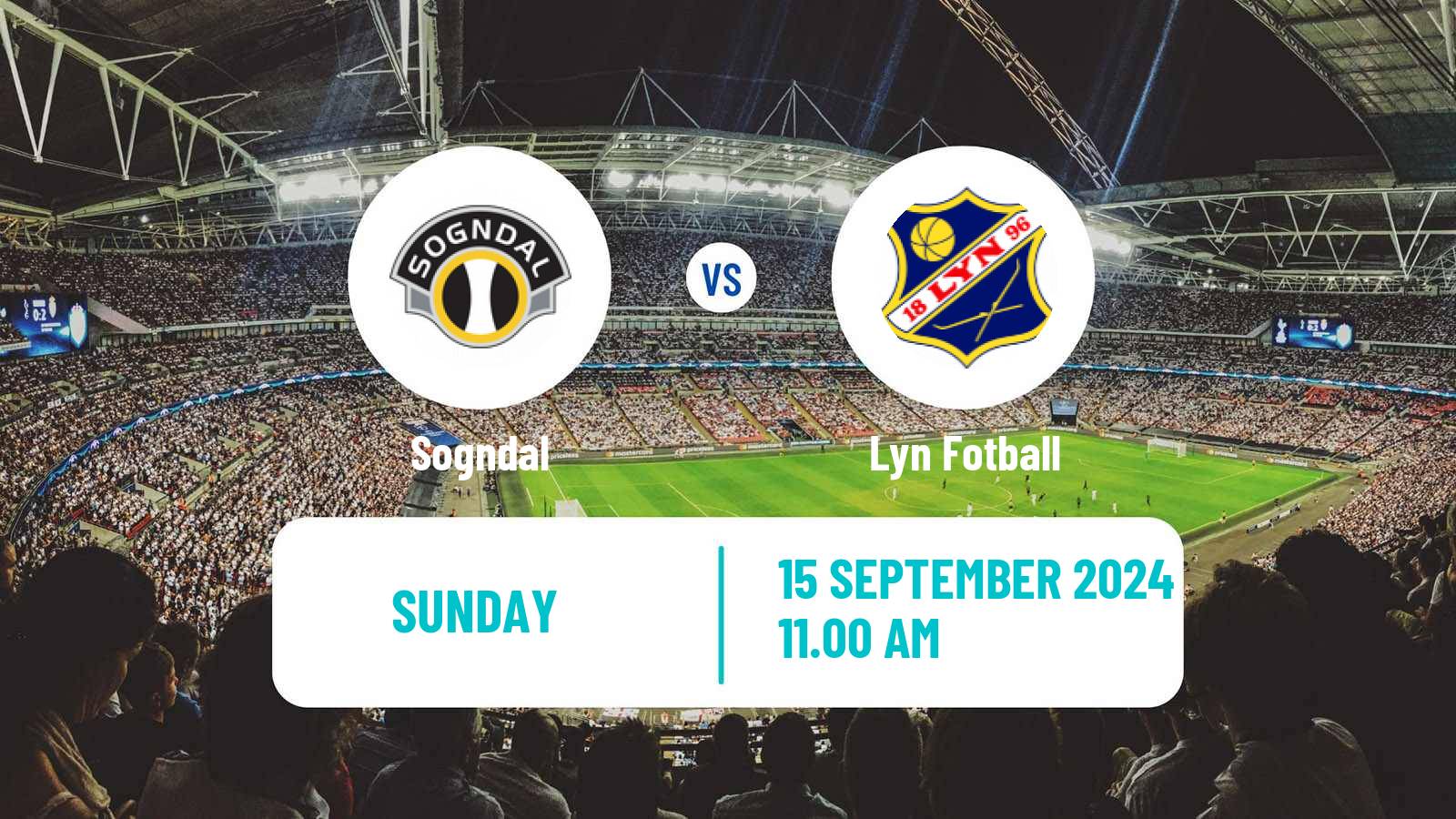 Soccer Norwegian Adeccoligaen Sogndal - Lyn