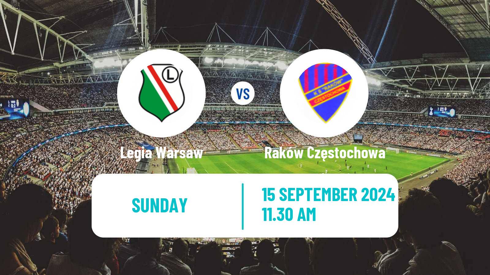 Soccer Polish Ekstraklasa Legia Warsaw - Raków Częstochowa