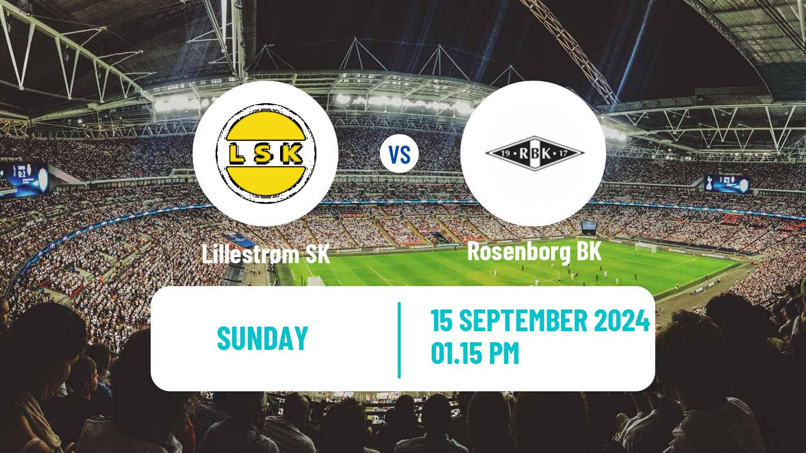 Soccer Norwegian Eliteserien Lillestrøm SK - Rosenborg