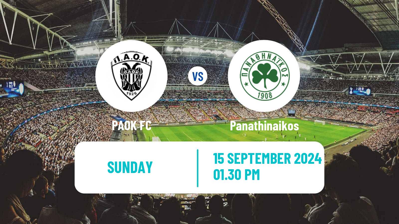 Soccer Greek Super League PAOK - Panathinaikos