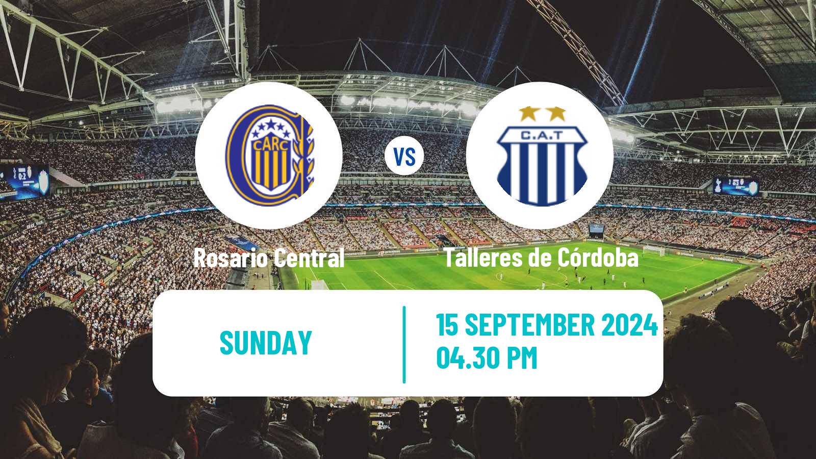 Soccer Argentinian Liga Profesional Rosario Central - Talleres de Córdoba