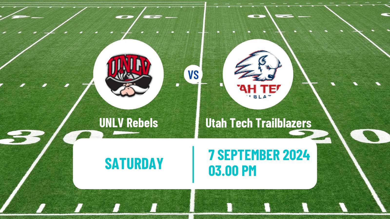 American football NCAA College Football UNLV Rebels - Utah Tech Trailblazers