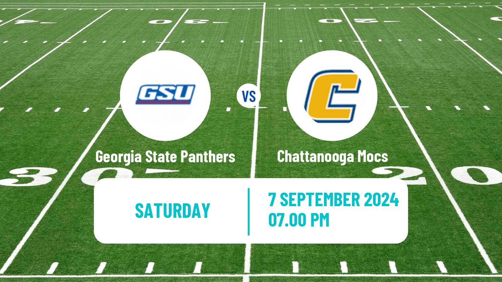 American football NCAA College Football Georgia State Panthers - Chattanooga Mocs